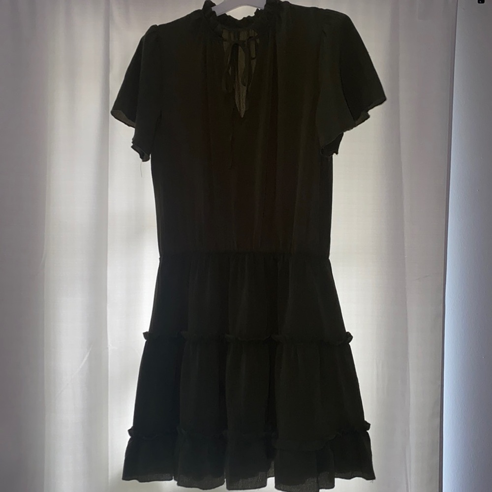 Olive green short sleeve dress